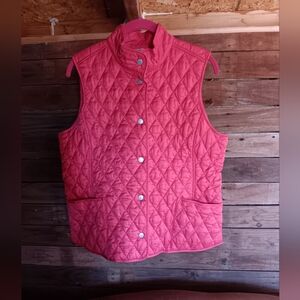Quilted Pink Vest with Snap Buttons